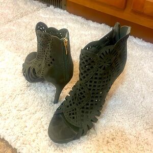 high heel booties